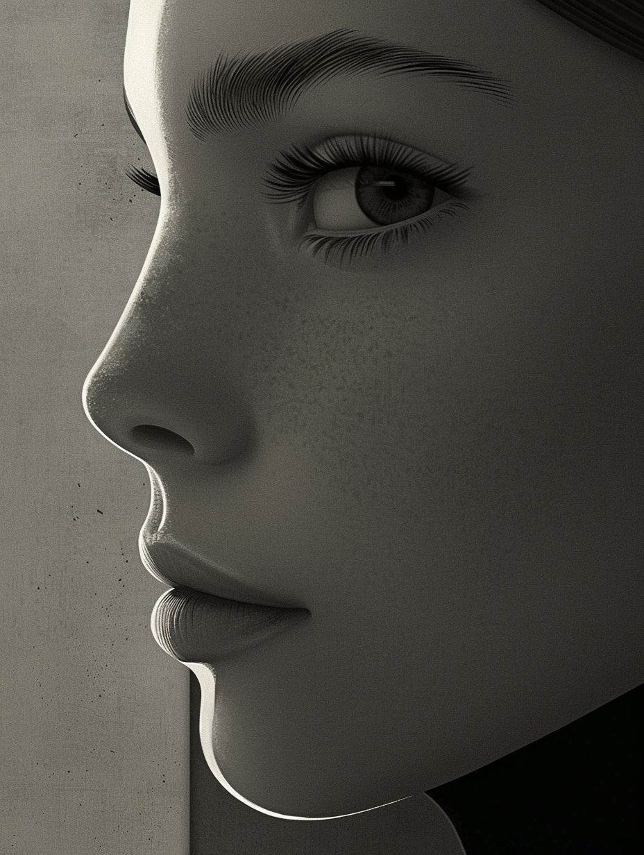 Ethereal Monochrome Portrait Study