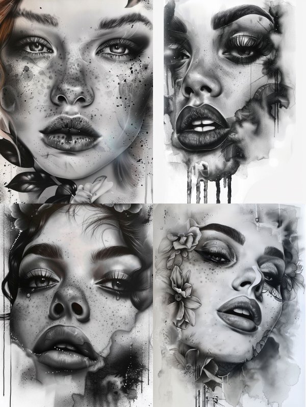 Ethereal Shadows: A Study in Monochrome