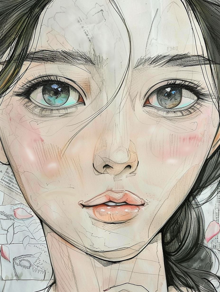 Ethereal Gazes: Digital Portrait Studies - Image 1