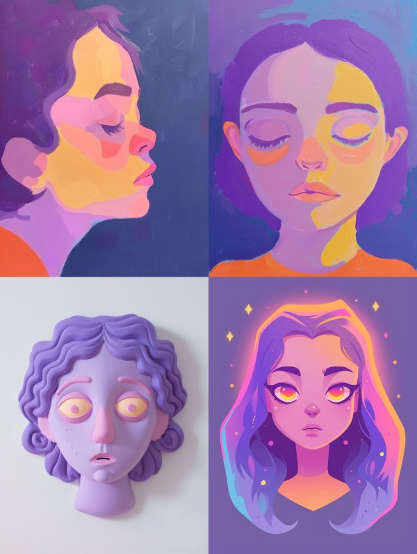 Ethereal Purple Dreamscape Portraits