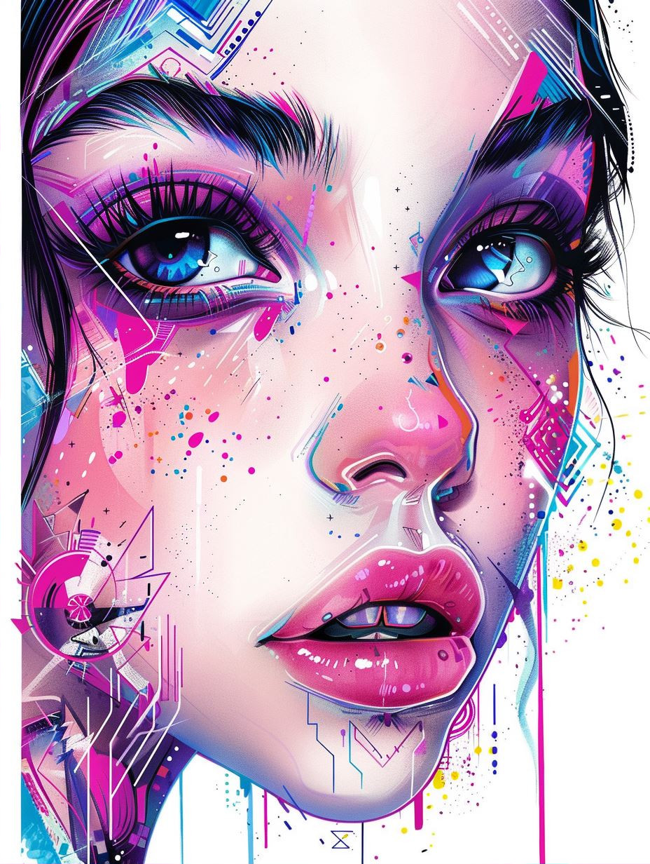 Neon Drip Digital Portraiture - Image 2