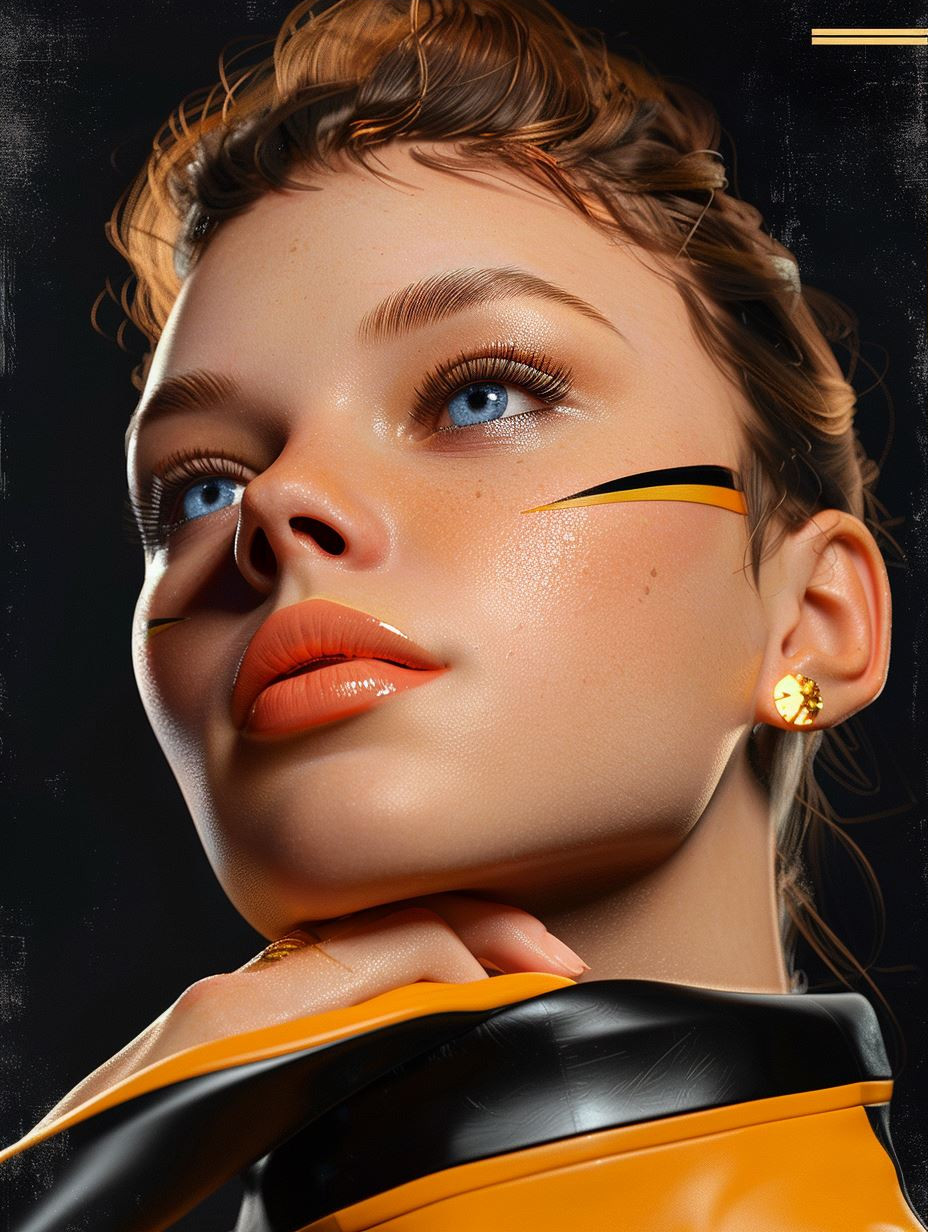 Futuristic Gold Cybernetic Portraits - Image 3