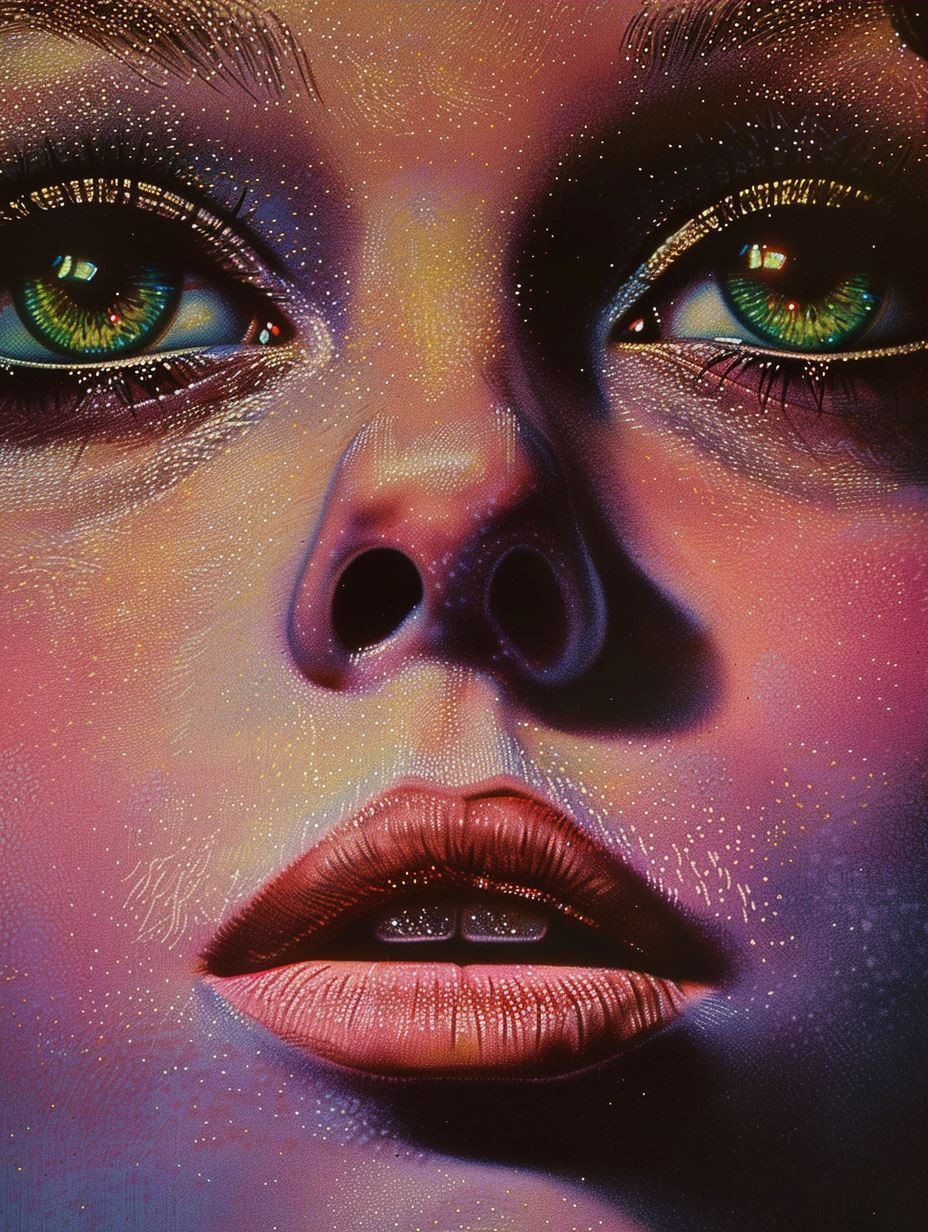 Neon Psychedelic Glamour Portrait - Image 3