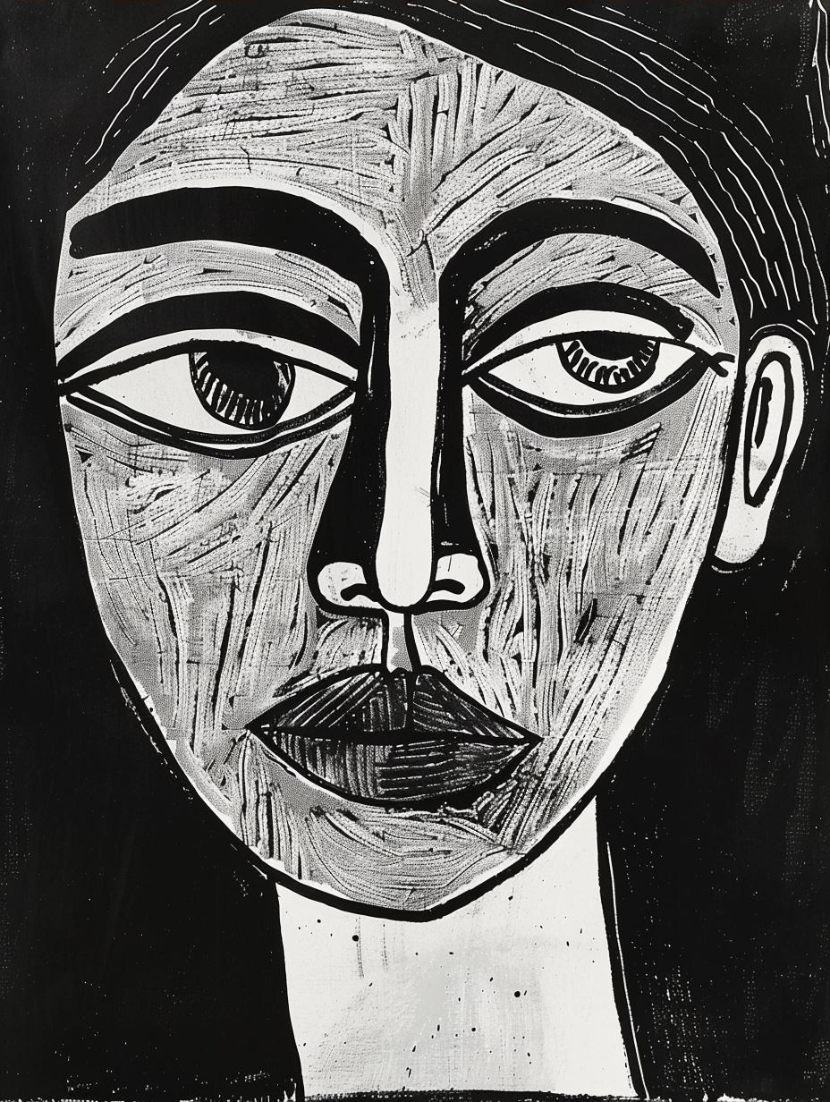 Dualist Expressionist Portrait Study - Image 3
