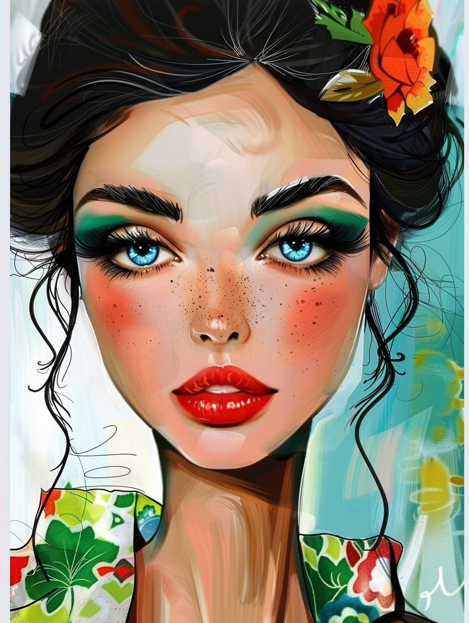 Vibrant Floral Feminine Portraits - Image 2