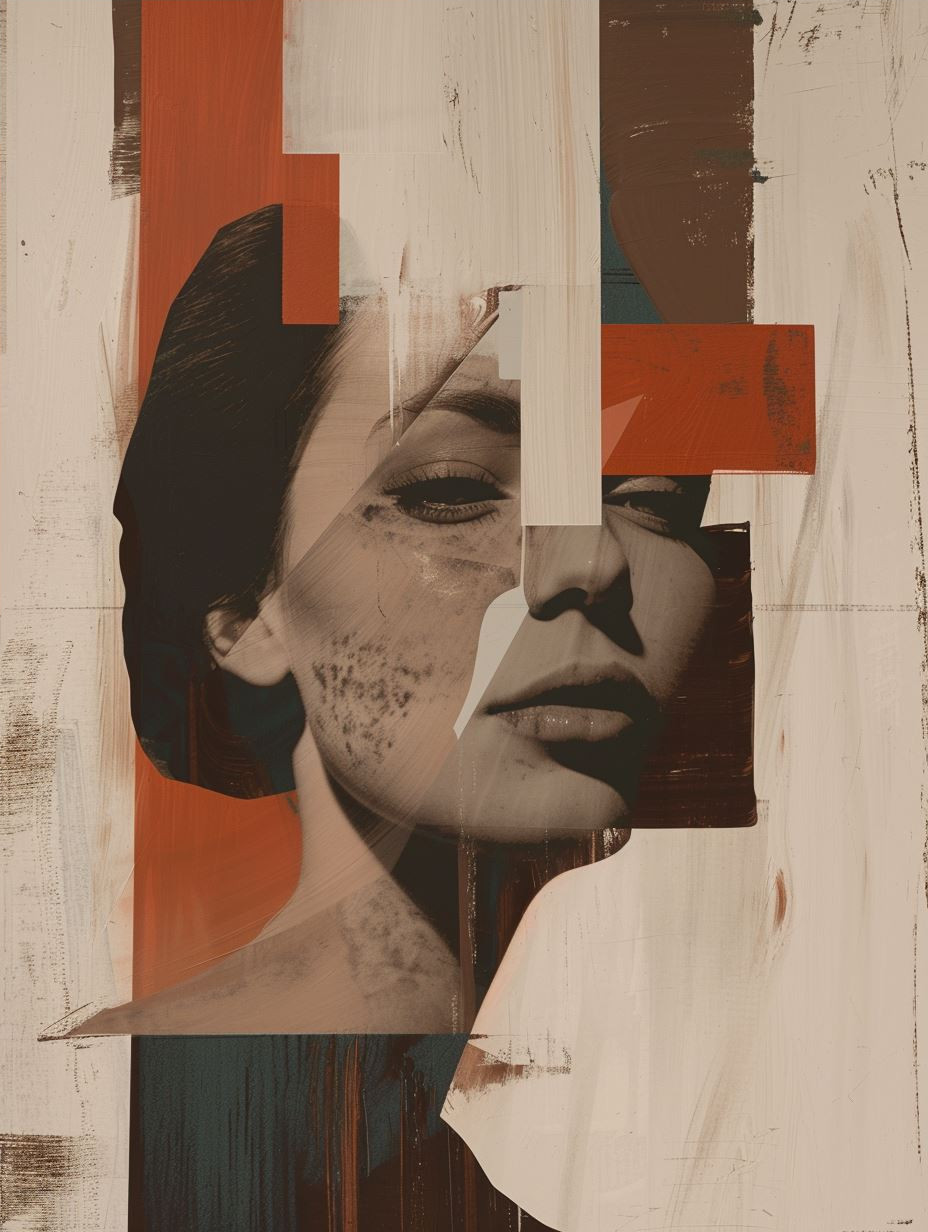 Fragmented Portraits in Earthy Tones - Image 4