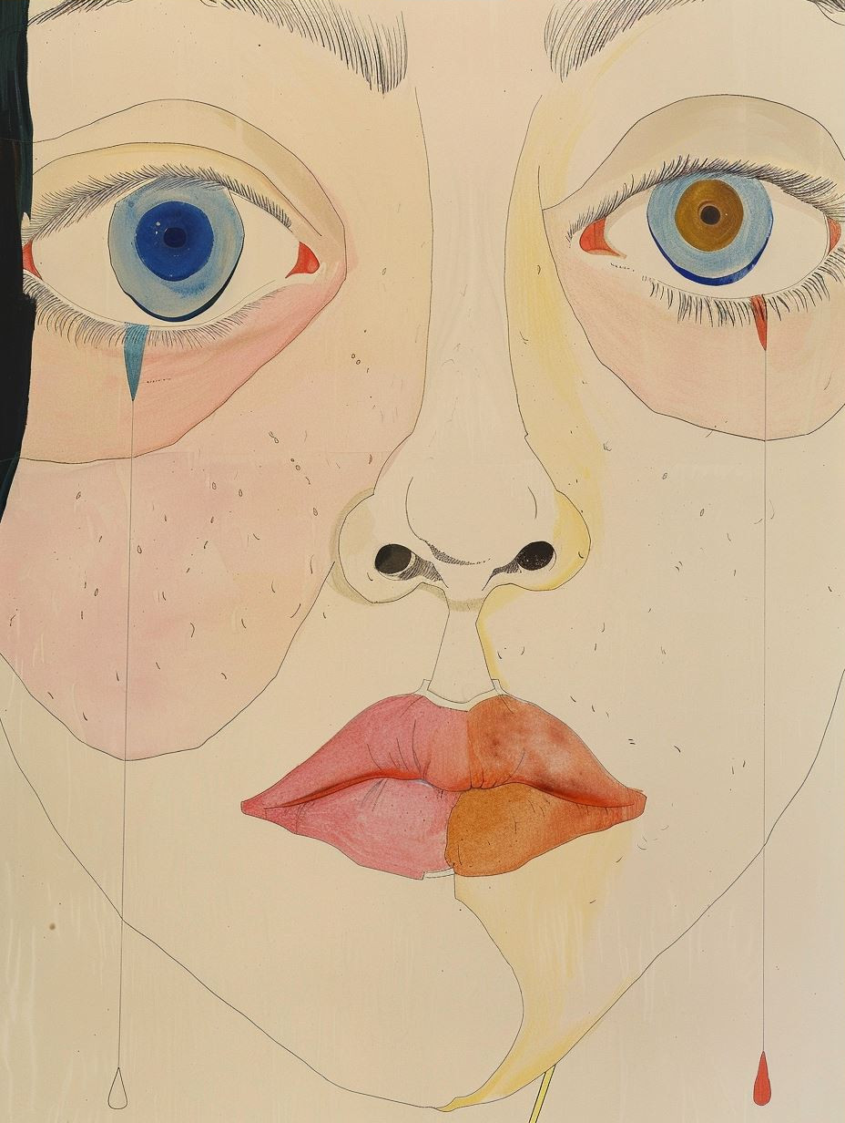 Fragmented Surrealist Portrait Study - Image 3