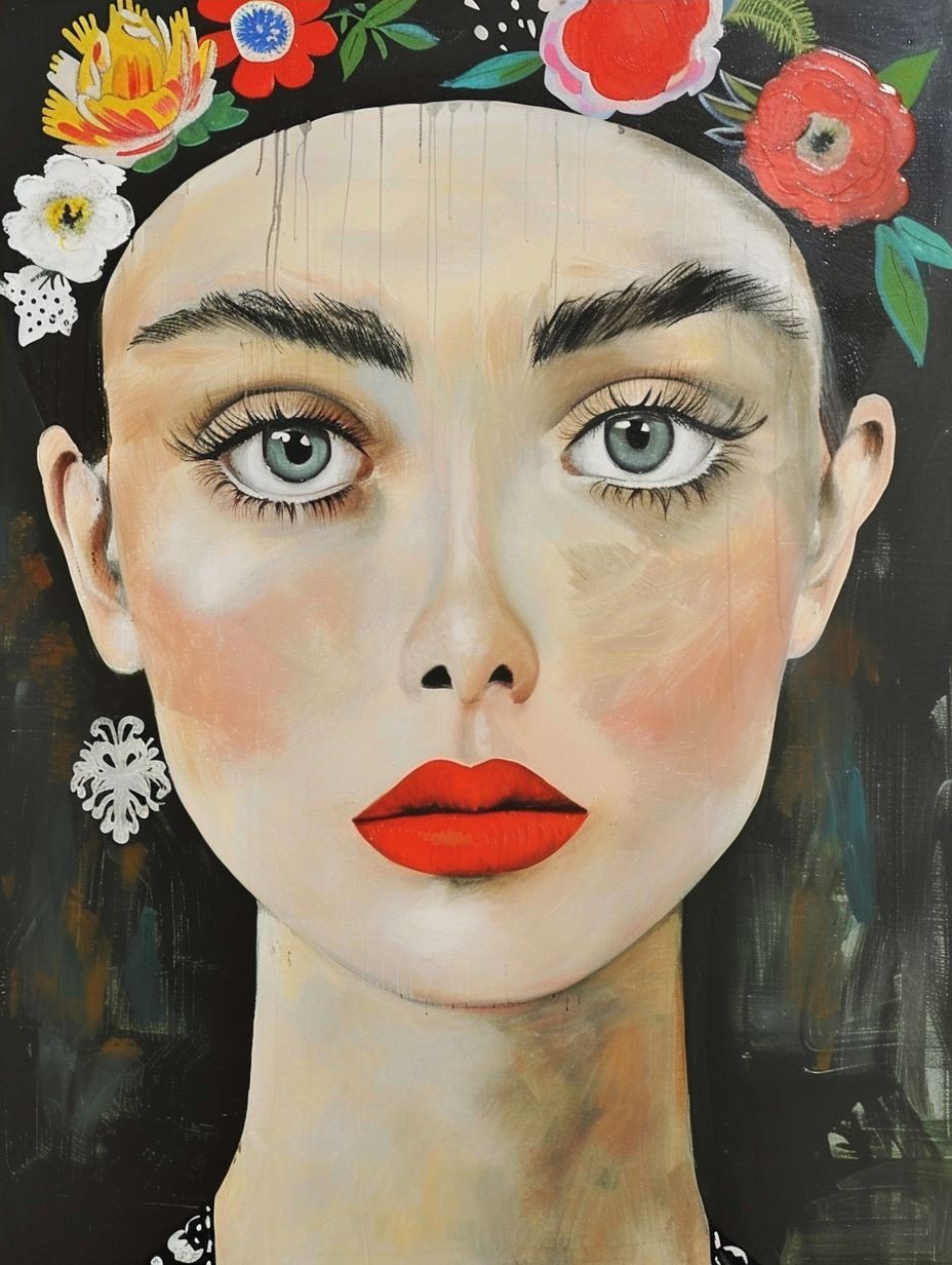 Modernist Floral Portrait Study - Image 4
