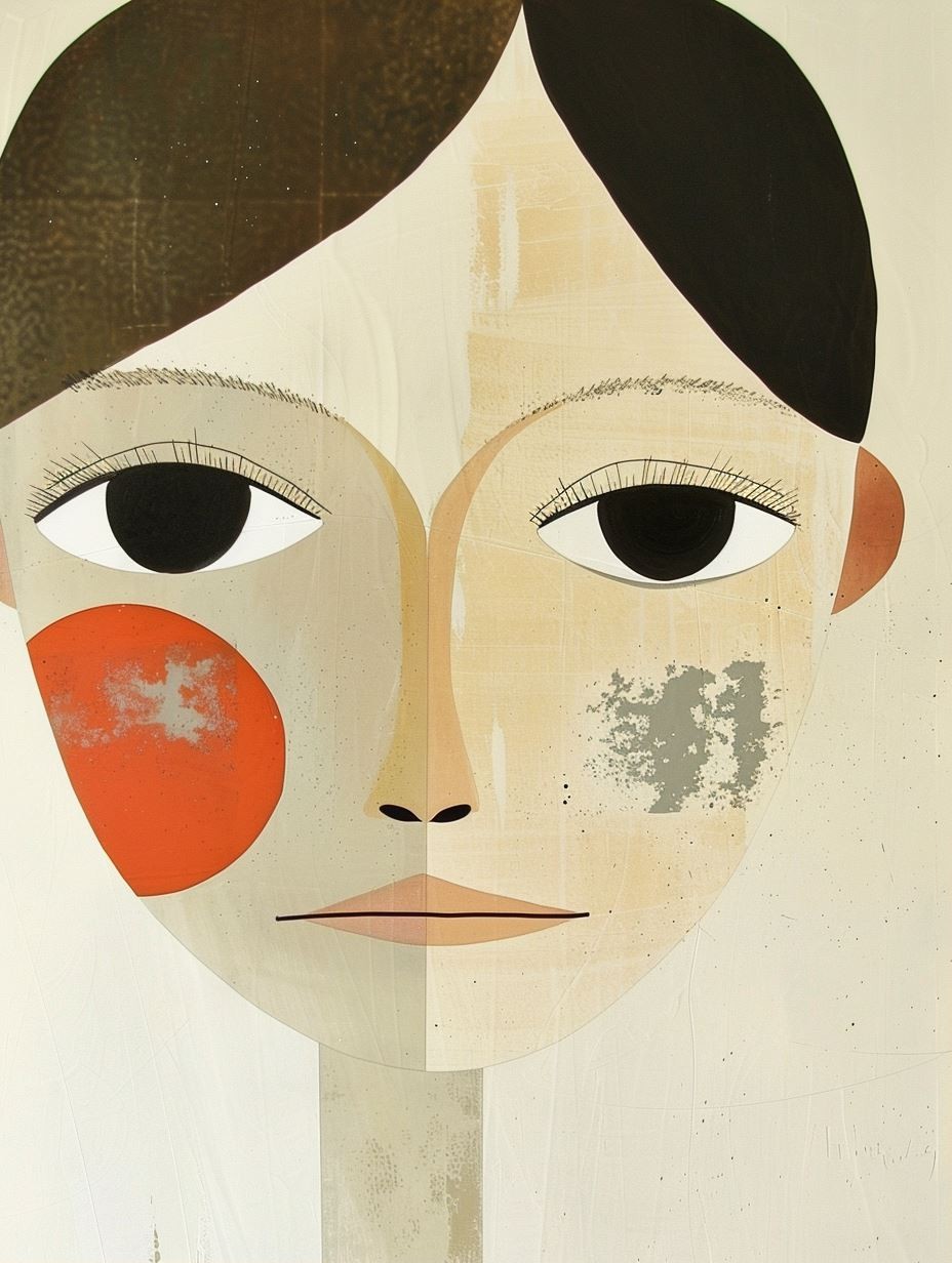 Fragmented Faces in Modernist Style - Image 1