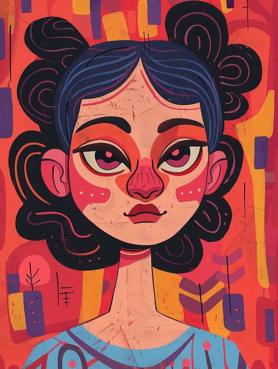 Whimsical Stylized Portrait Art - Image 2