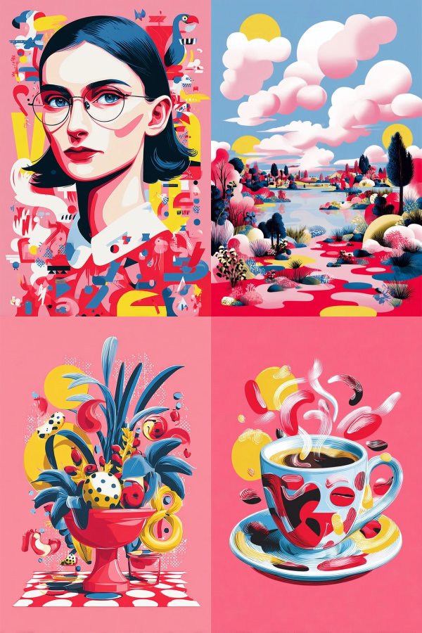 Vibrant Geometric Muse