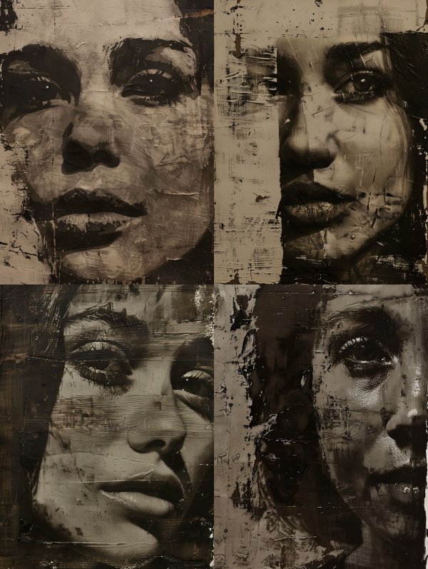 Rustic Sepia Textured Portrait