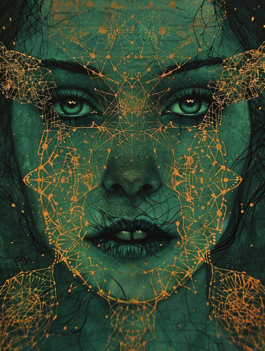 Ethereal Gilded Cybernetic Portraits - Image 4