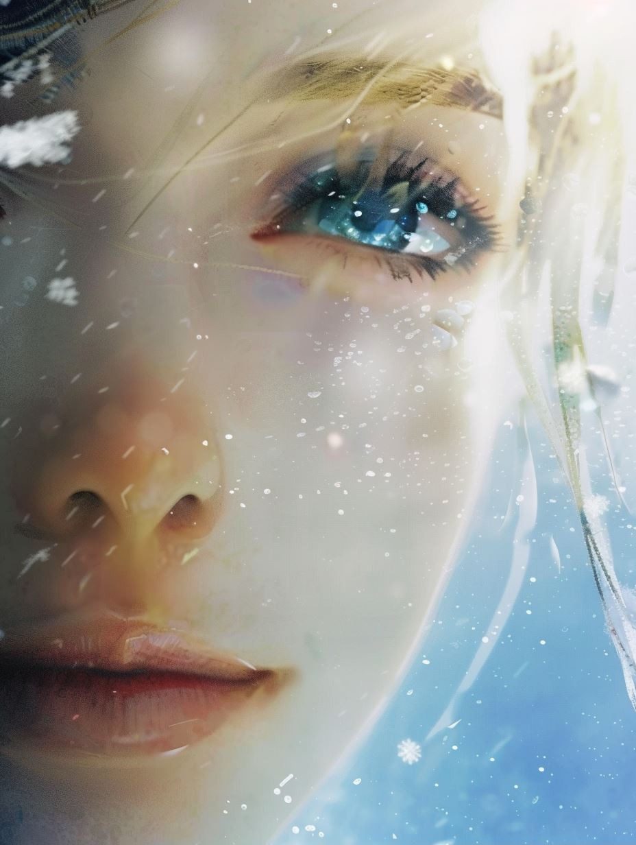Ethereal Frost Crystal Portrait - Image 2
