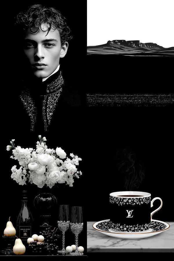 Noir Elegance: A Study in Monochrome