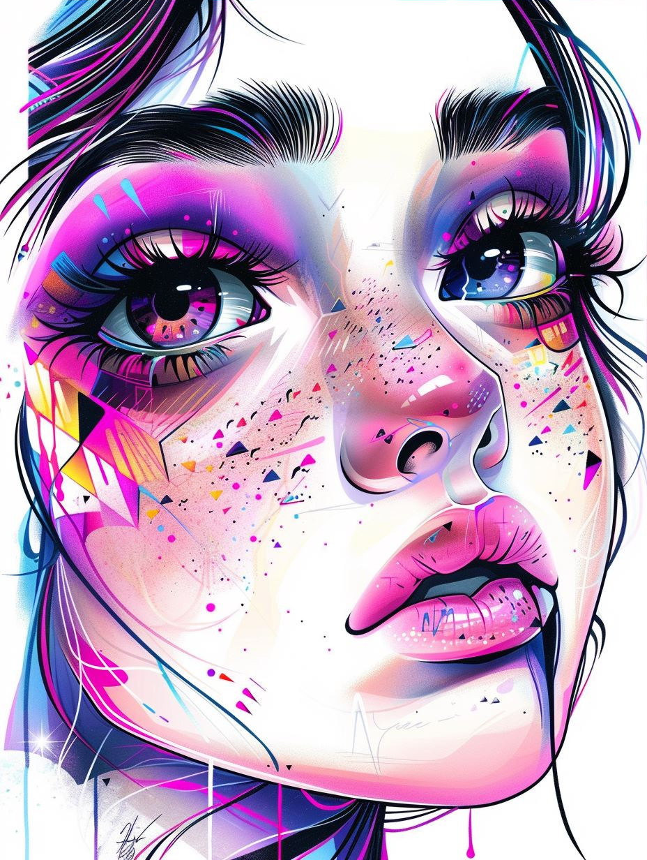 Neon Drip Digital Portraiture - Image 3