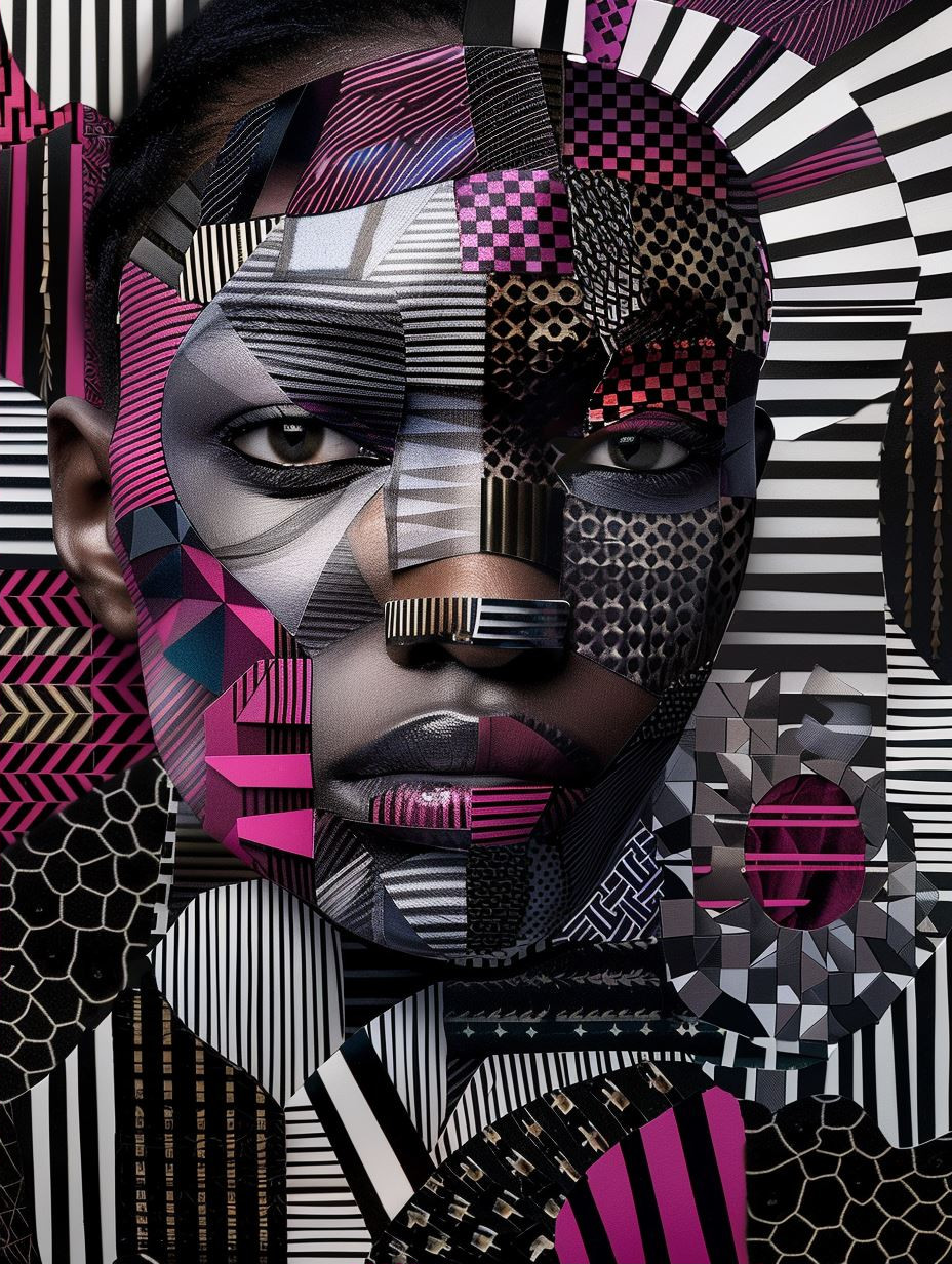 Geometric Soul: Abstract Portrait Collage - Image 2