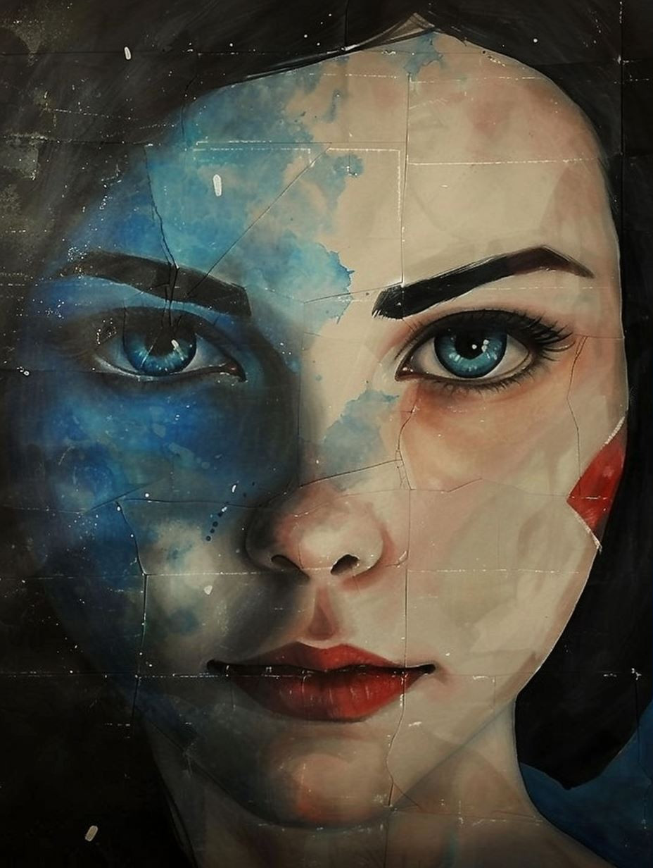 Ethereal Blue Dream Portrait - Image 3