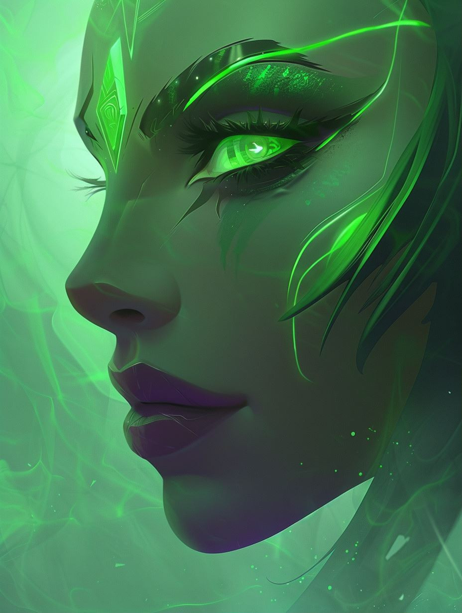 Neon Visions: Digital Portraiture - Image 1