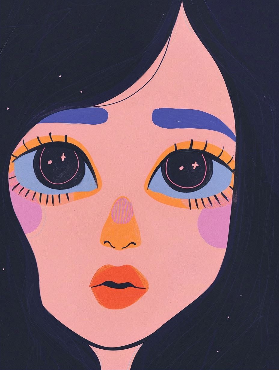 Cosmic Dreamer in Neon Hues - Image 2