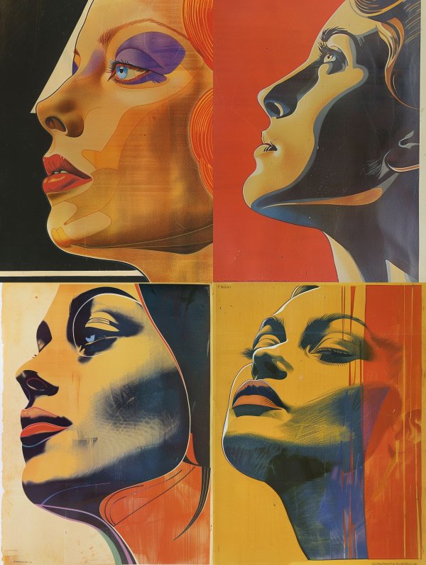 Retro Futurism Neon Portrait