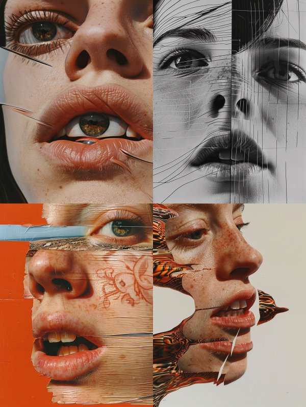 Fragmented Visions of a Human Face