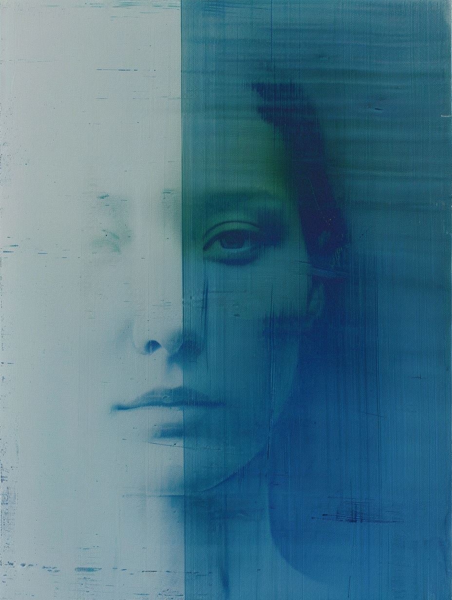 Azure Glitch Portrait - Image 3