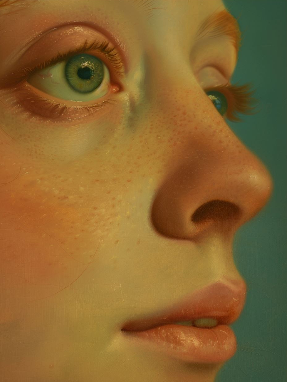 Ethereal Gaze Under Pastel Skies - Image 3