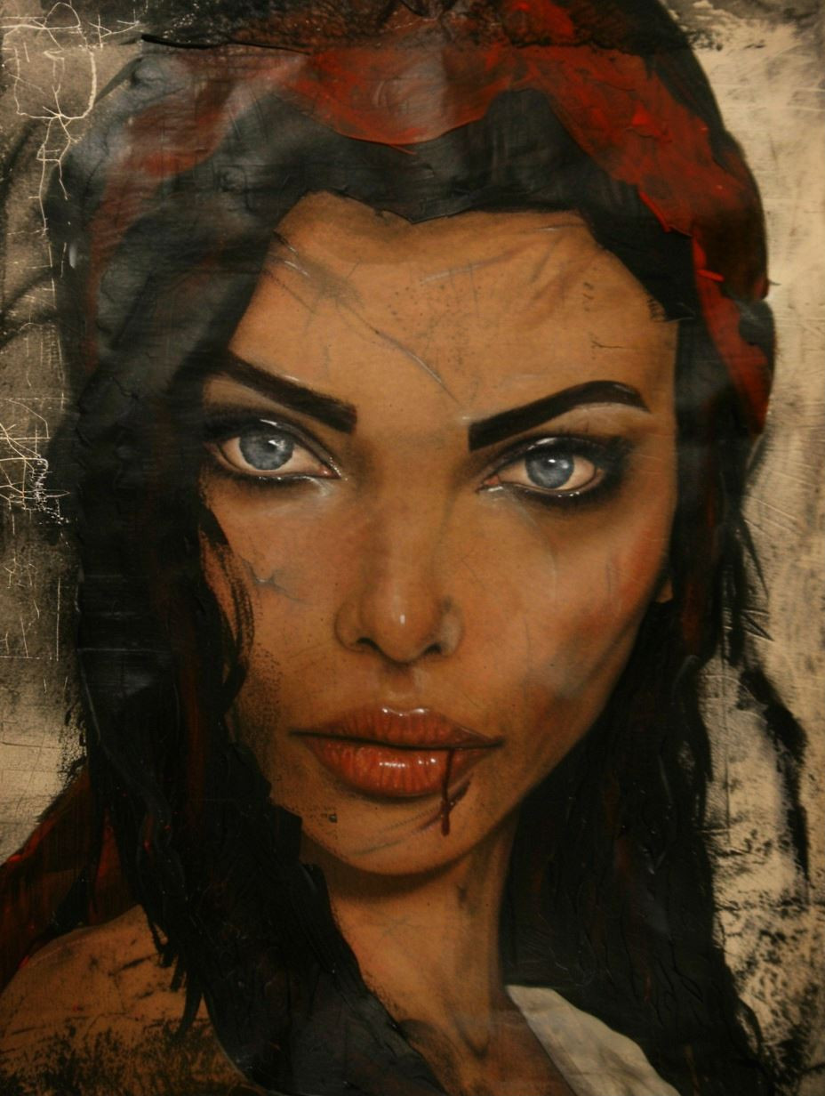 Dark Crimson Gothic Portrait