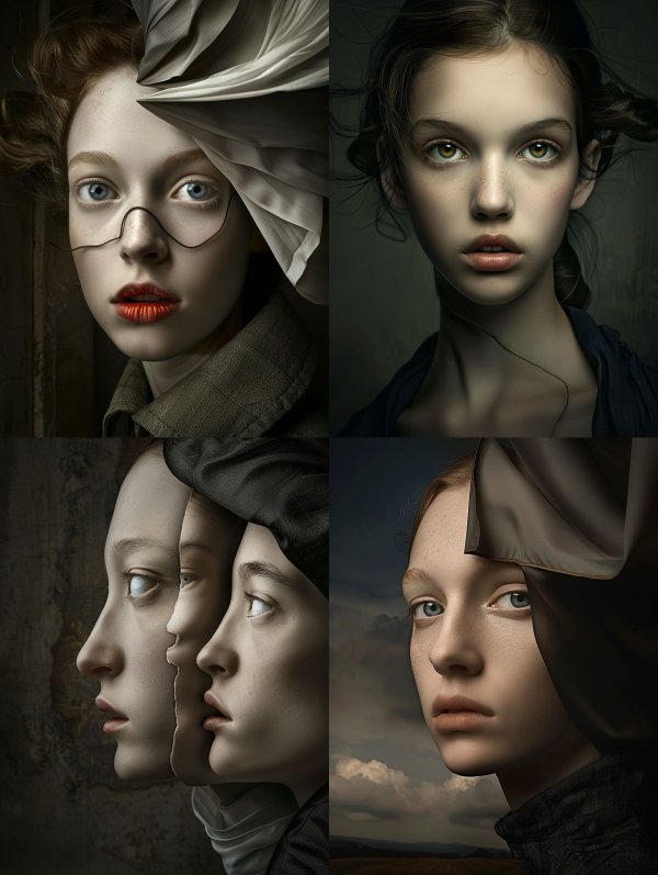 Ethereal Echoes of Classical Portraits