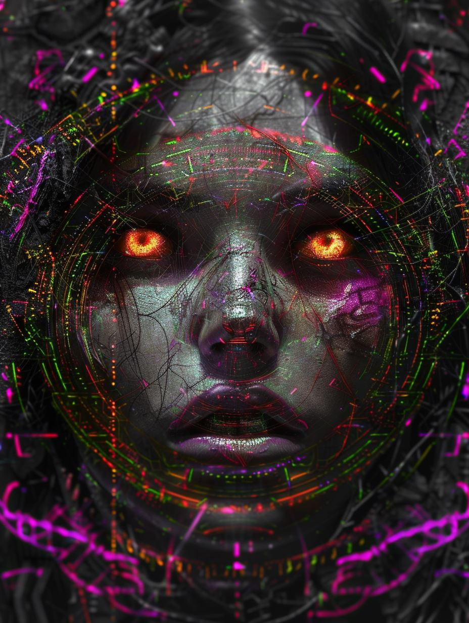 Neon Psychedelic Digital Portraits - Image 3