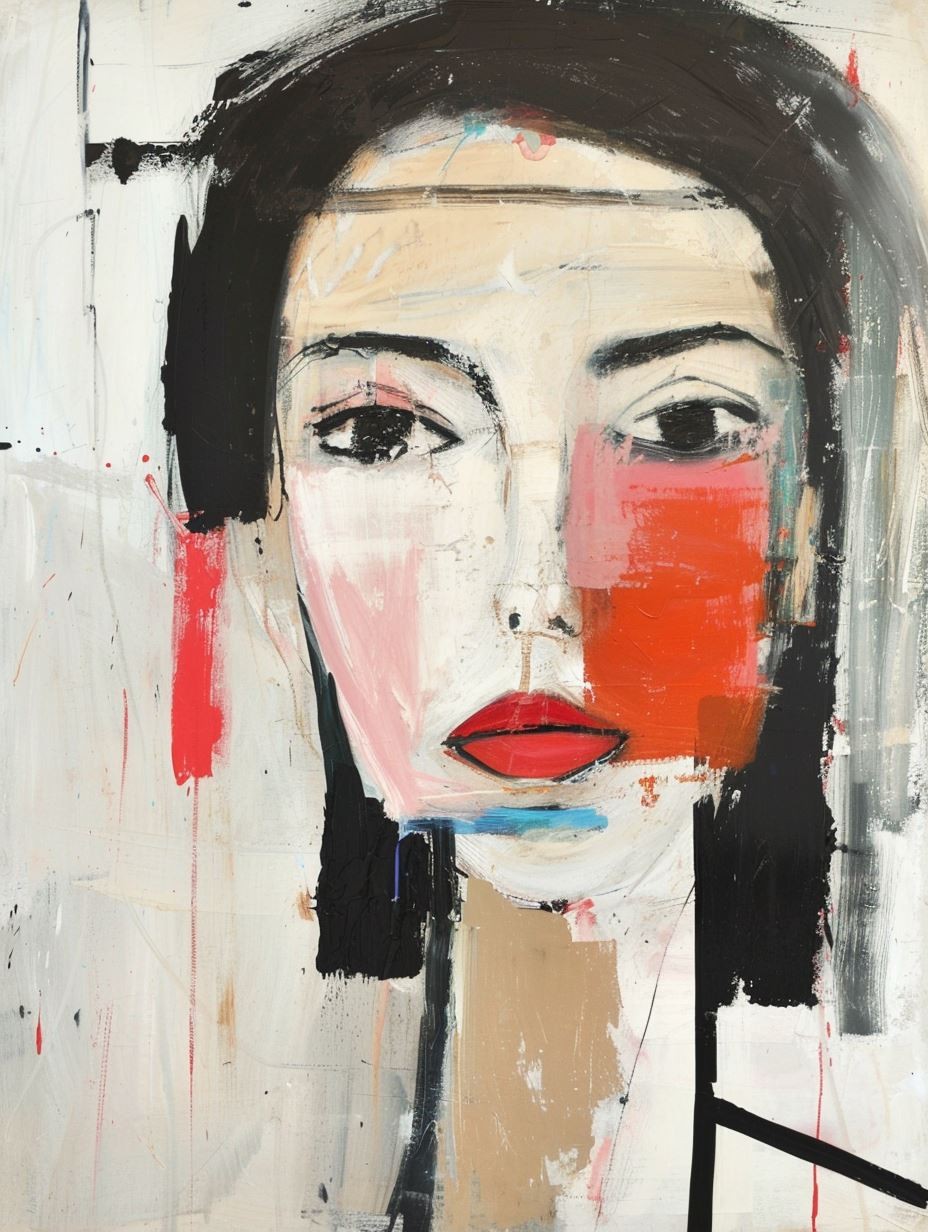 Abstract Monochrome Feminine Grace - Image 2