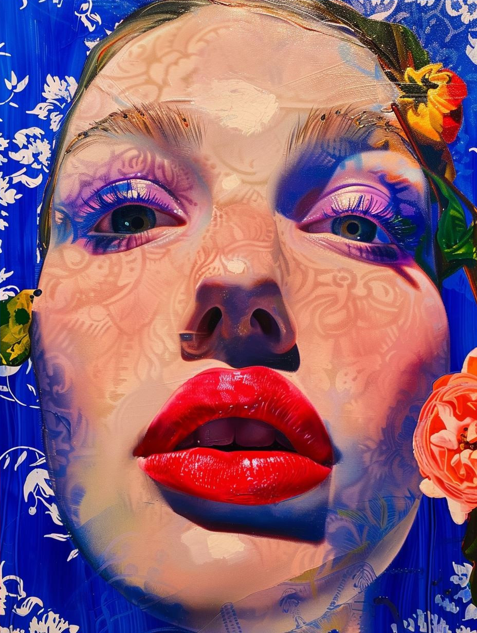 Vibrant Neon Paint Portrait - Image 4