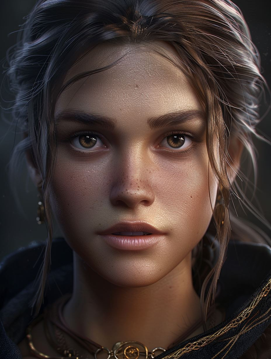 Ethereal Portrait of Ancient Grace - Image 1