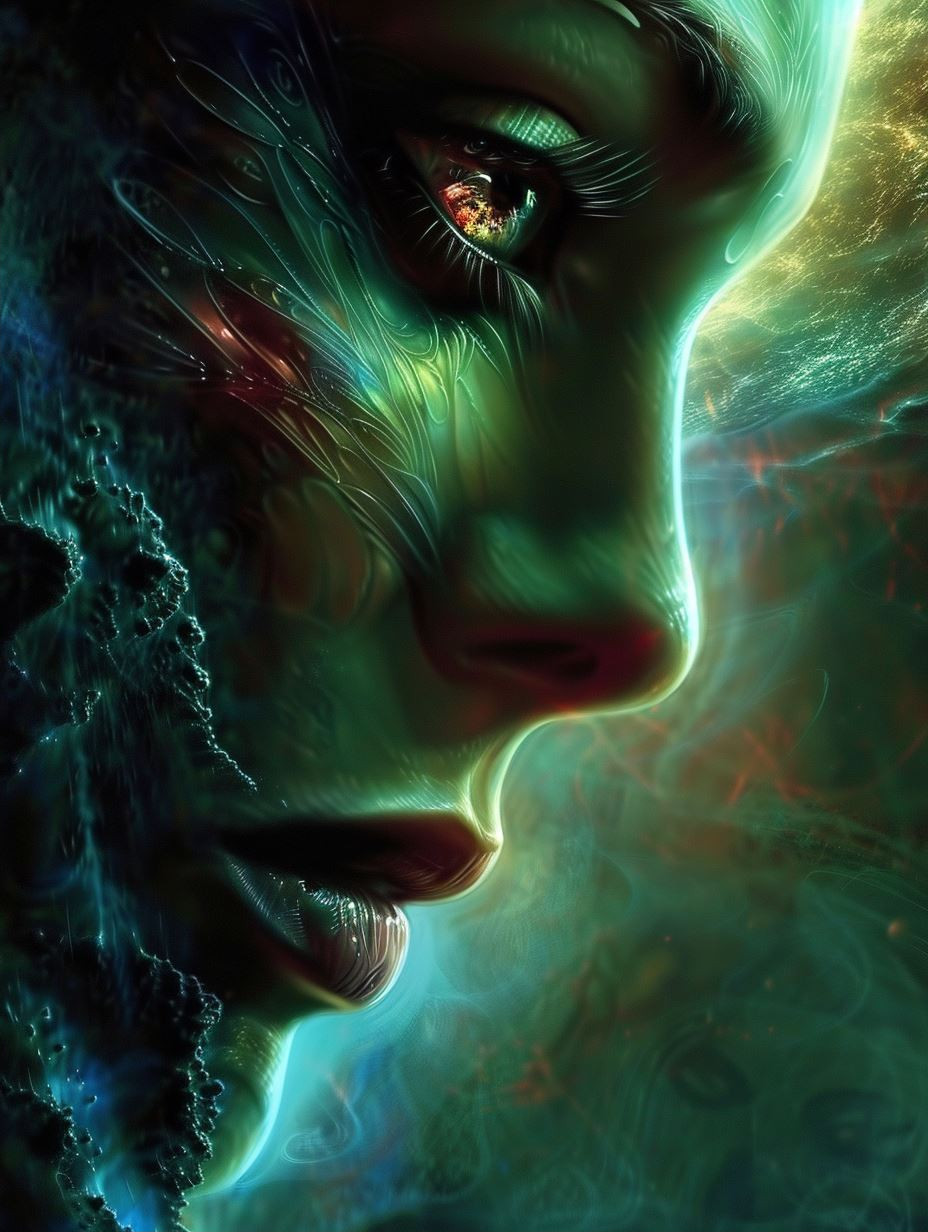 Ethereal Emerald Mystic Portraits - Image 2