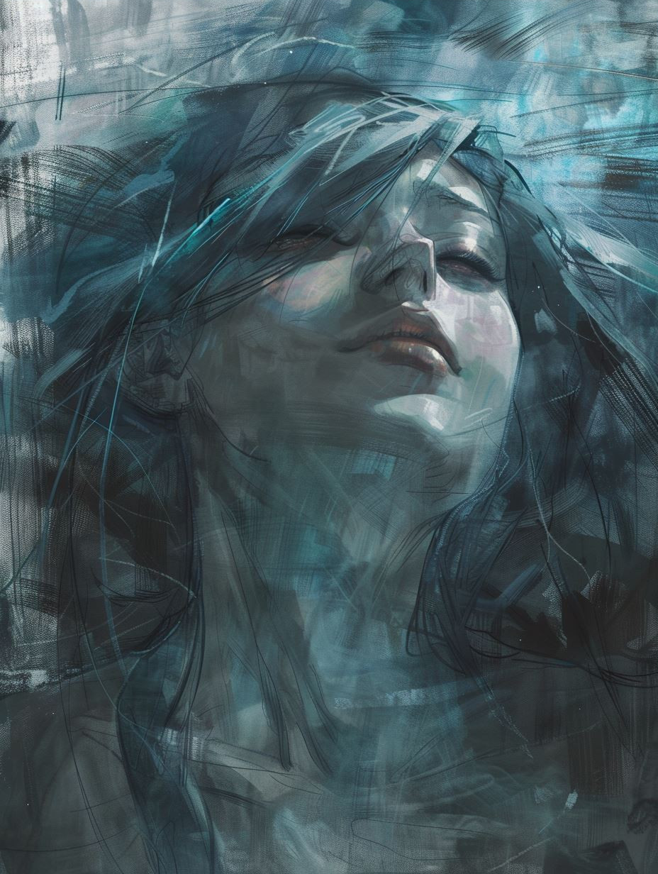 Melancholy Blue Ethereal Portraits - Image 3