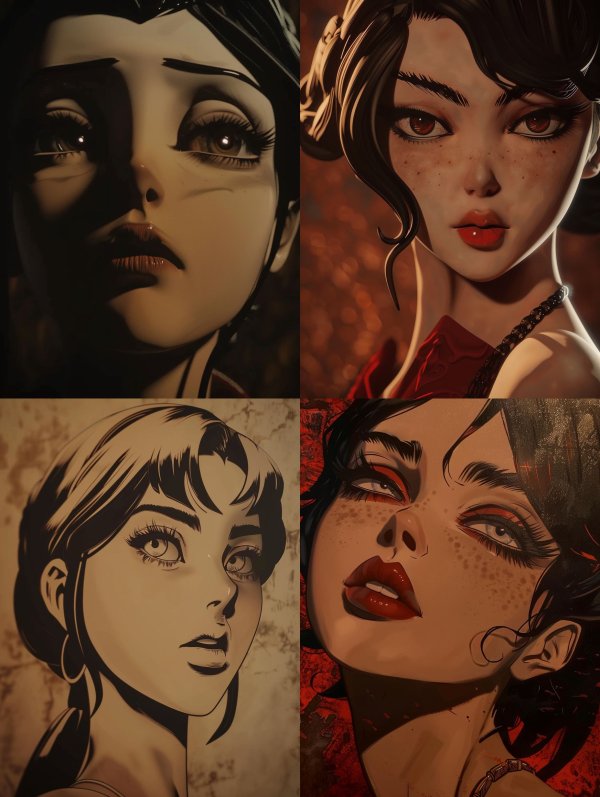 Four Visions of Digital Feminine Beauty