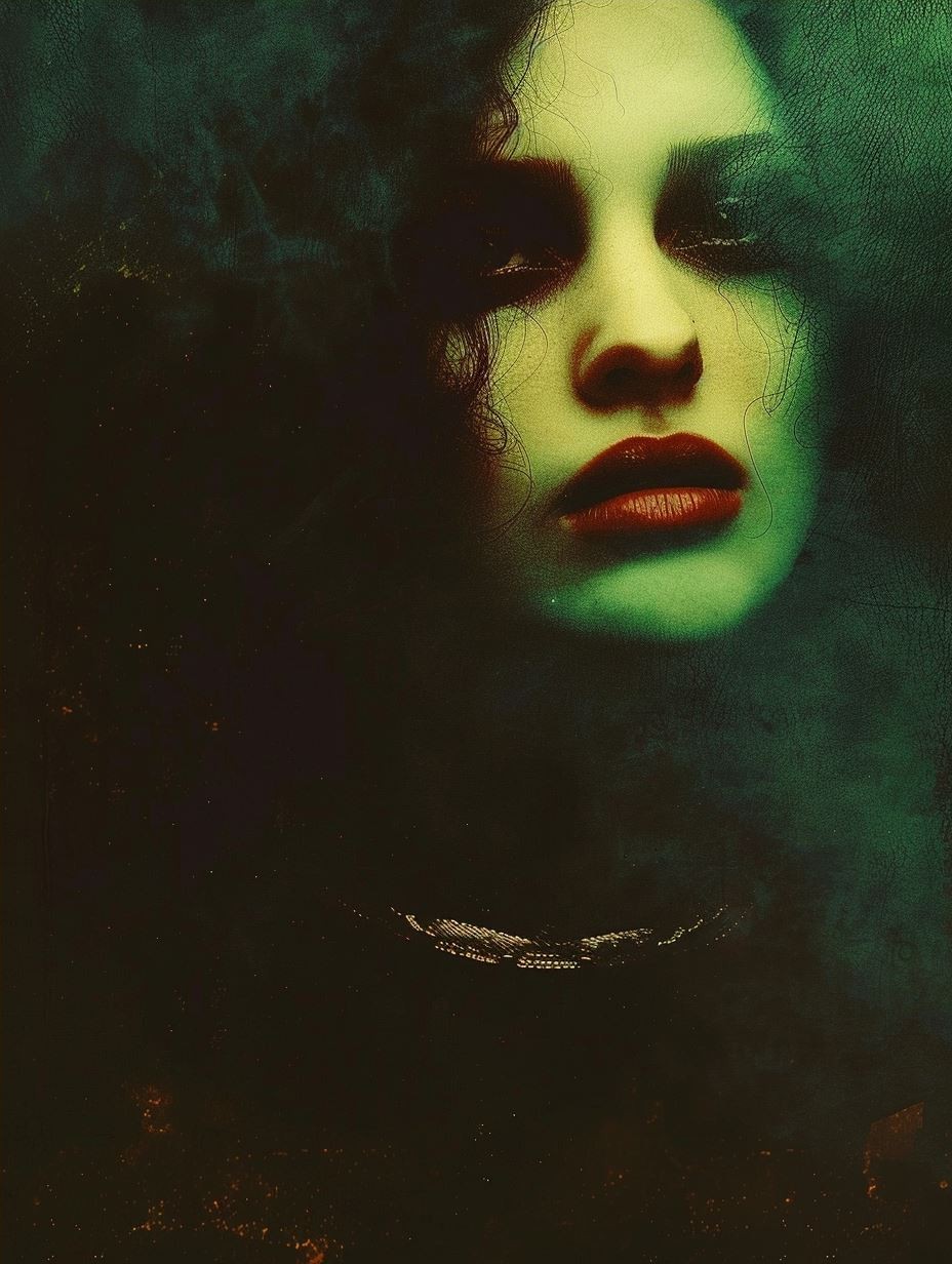 Ethereal Gothic Shadow Portrait - Image 4