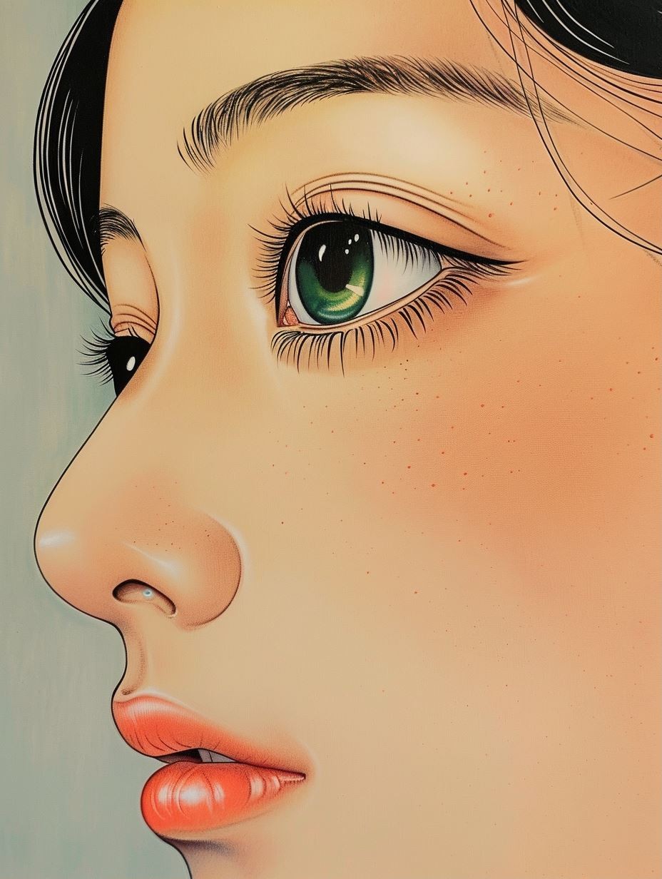 Ethereal Gaze in Soft Pastel - Image 1