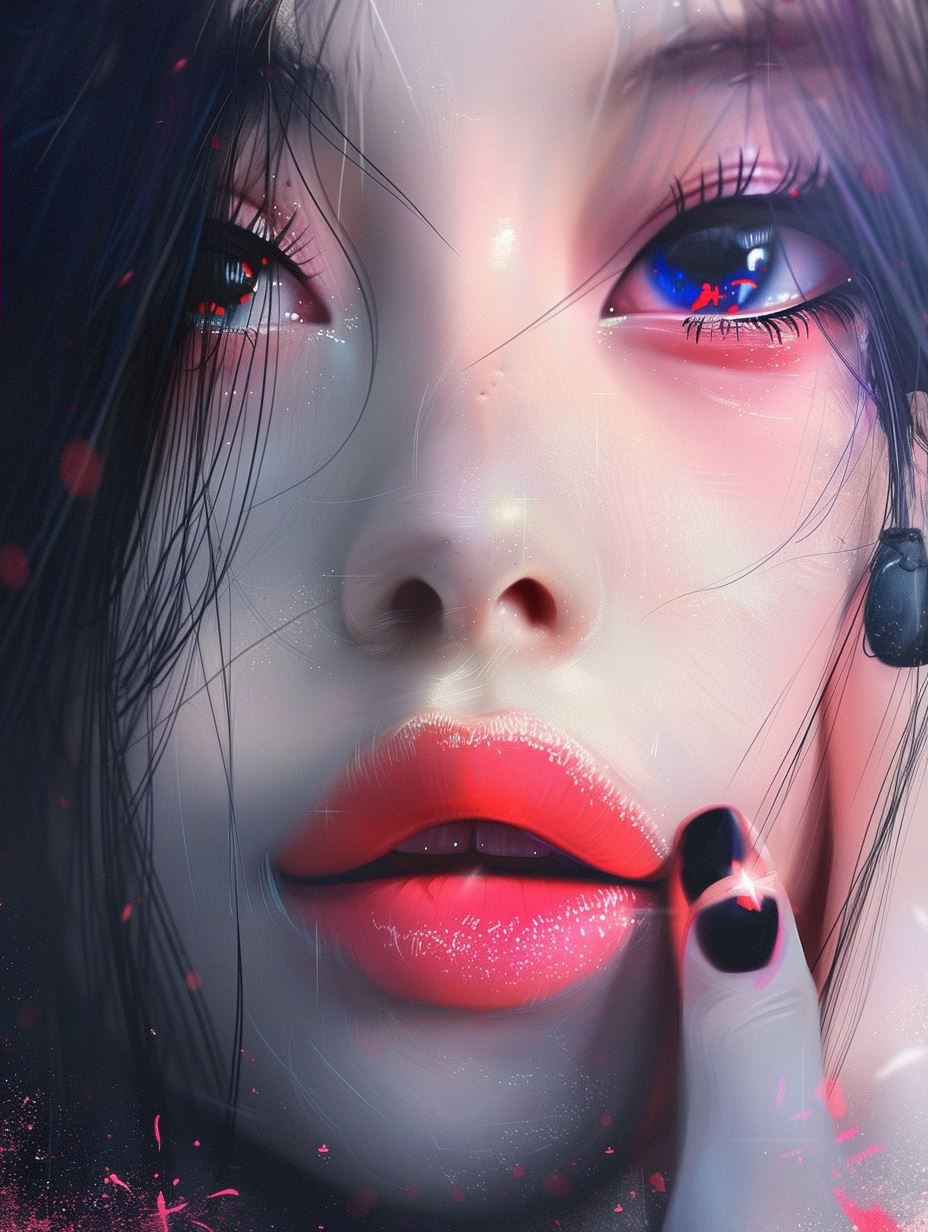 Ethereal Neon Floral Portraits - Image 4