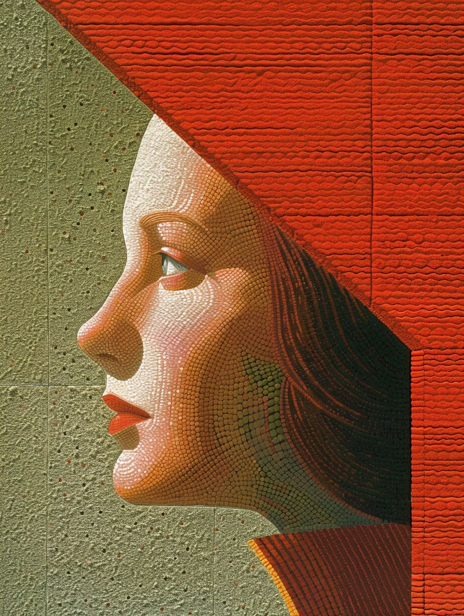 Pointillist Crimson Profile - Image 1