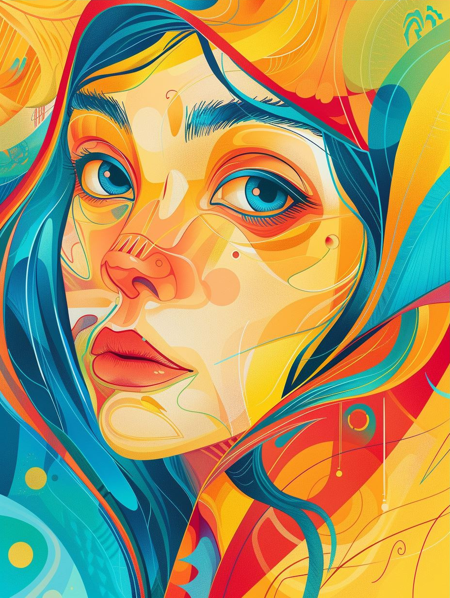 Prismatic Fluidity Portrait Study - Image 3