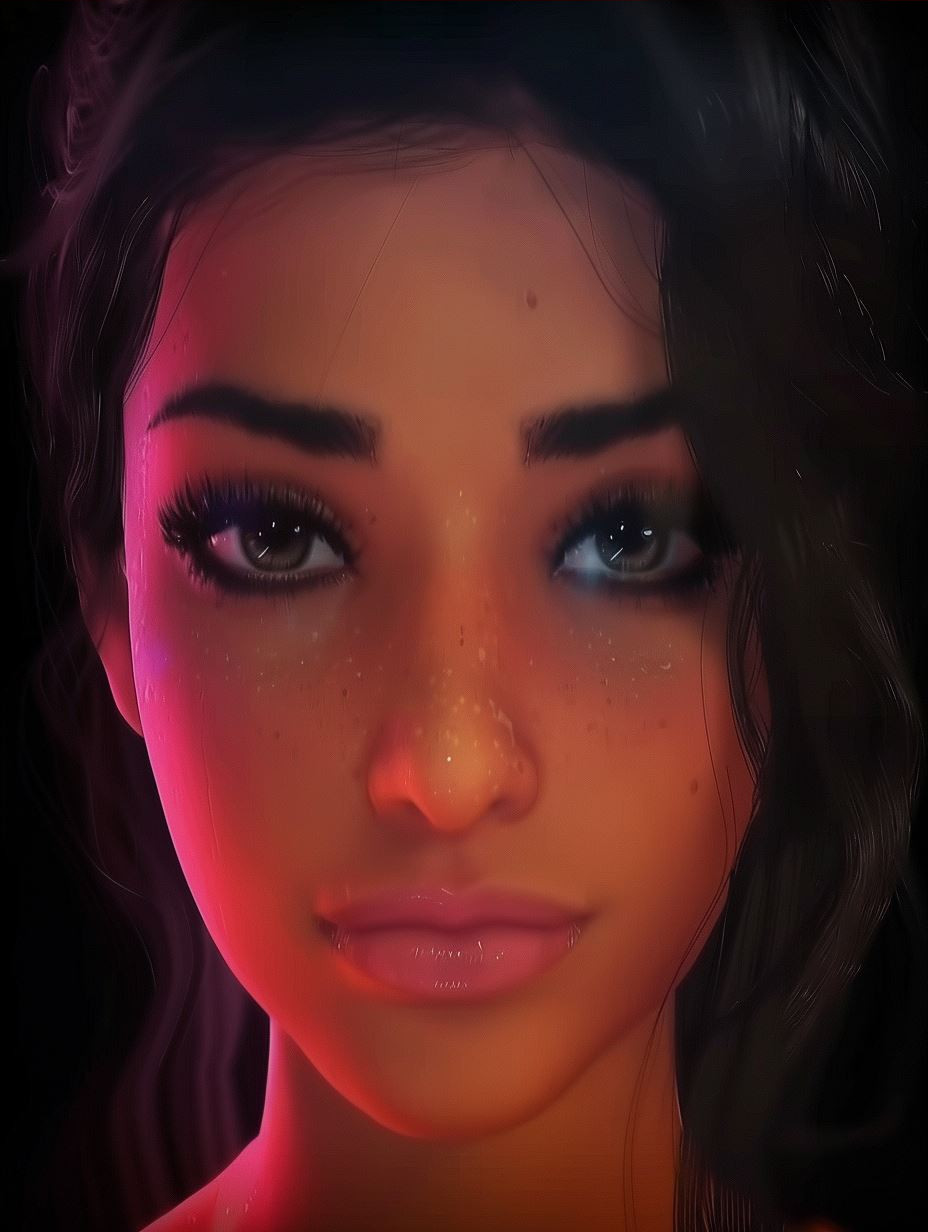 Neon Dreams: AI Digital Portraits - Image 4