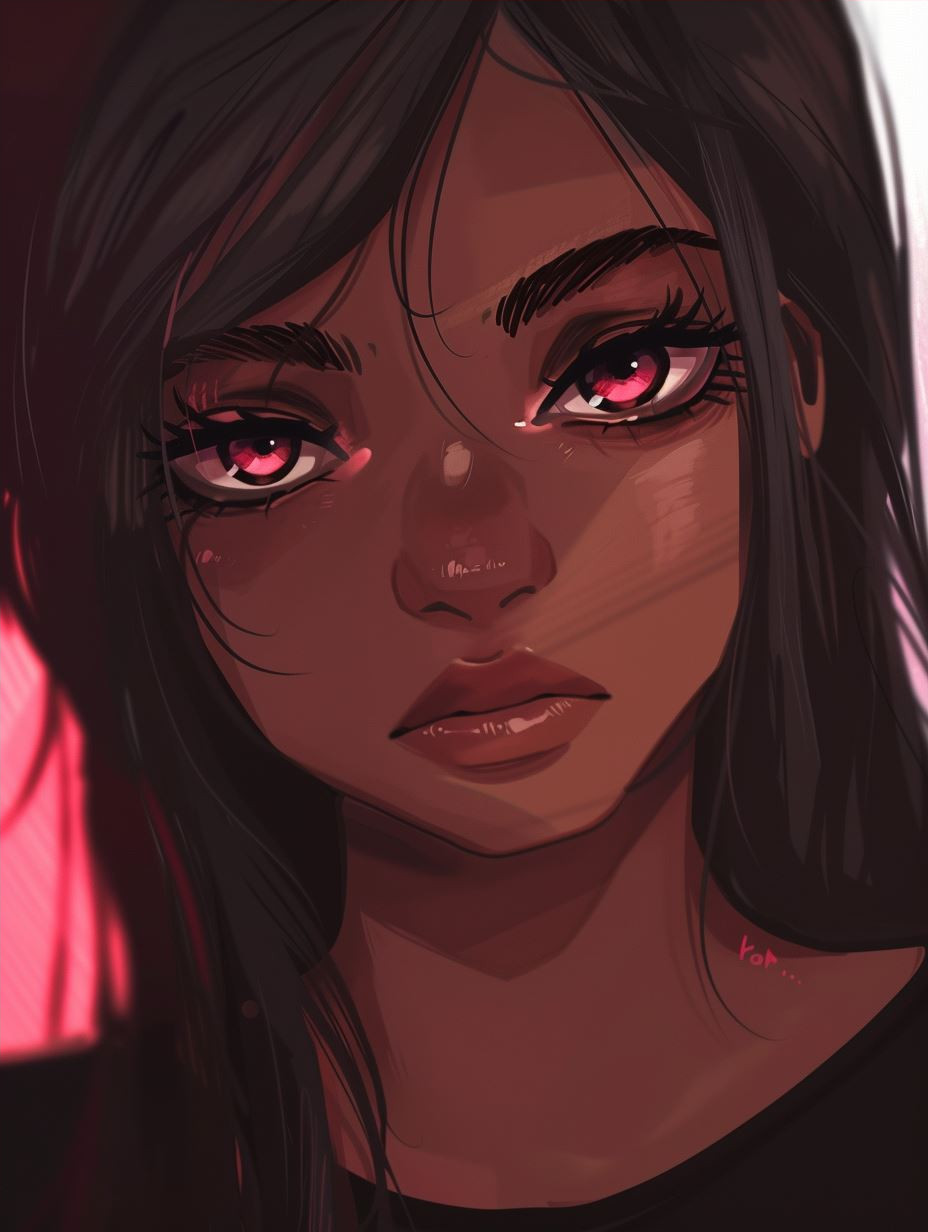 Moody Crimson Digital Portraiture - Image 4
