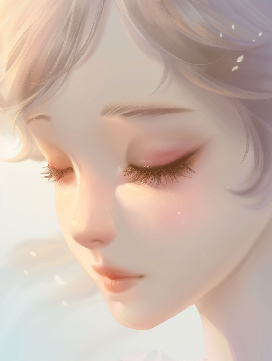 Ethereal Digital Portraits of Serene Anime Girls - Image 2