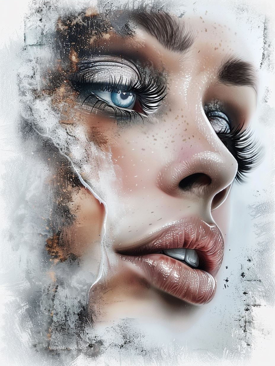 Fragmented Beauty Through Frozen Glass - Image 4