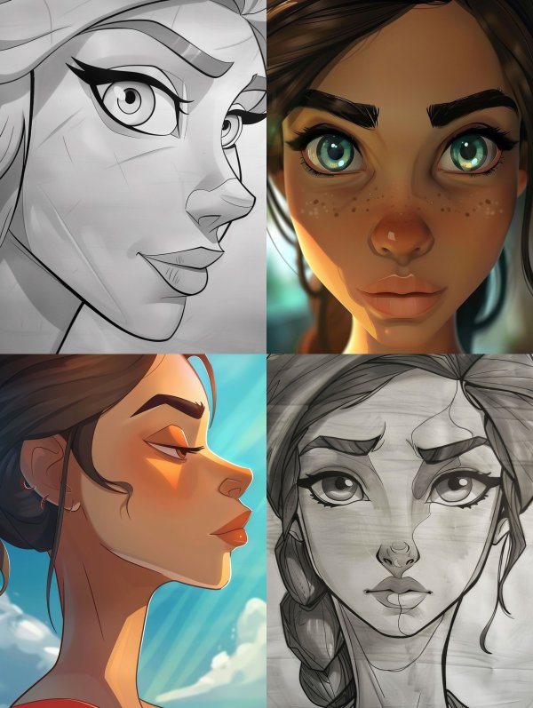 Artistic Evolution of Character Portraits