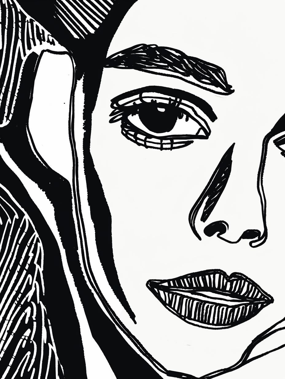 Avant Garde Ink Portrait - Image 4