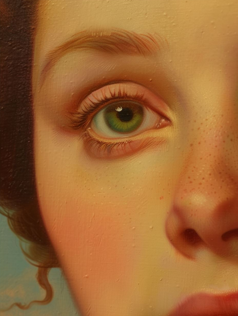 Ethereal Gaze Under Pastel Skies - Image 4