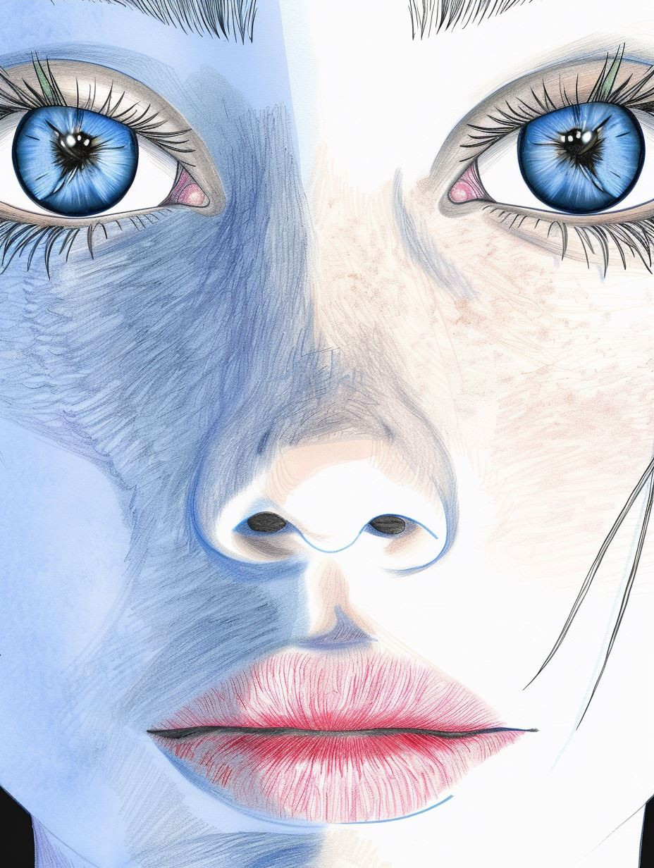 Frozen Gaze: A Study in Blue - Image 3